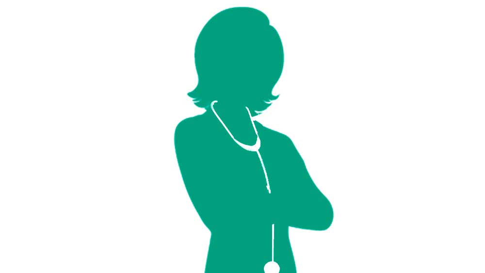 Image of a female doctor silhouette